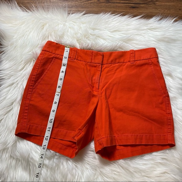 J. Crew Red/Coral Chino Shorts 4” Length Size 0 - Picture 6 of 8